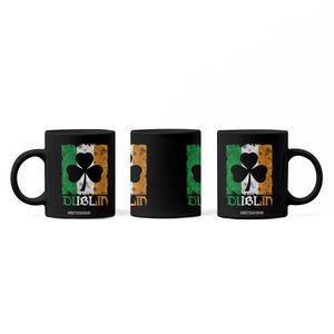 Dublin Ireland St Patricks Day Coffee Mug Distressed Shamrock Vintage Irish Flag TS11 Print Your Wear