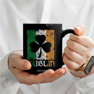 Dublin Ireland St Patricks Day Coffee Mug Distressed Shamrock Vintage Irish Flag TS11 Print Your Wear