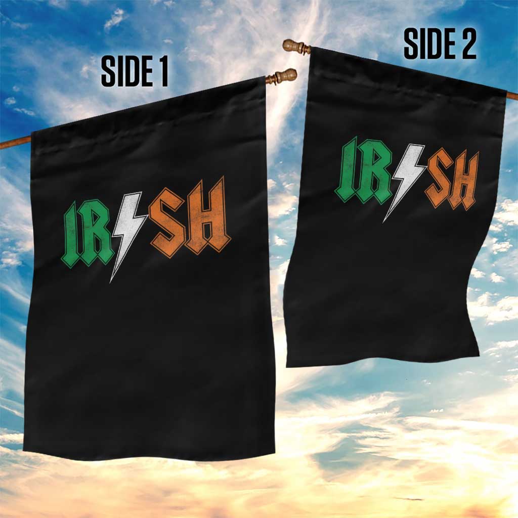 Funny Irish Rocker St Patricks Day Lightning Bolt Rock Music Lover Garden Flag TS11 Print Your Wear