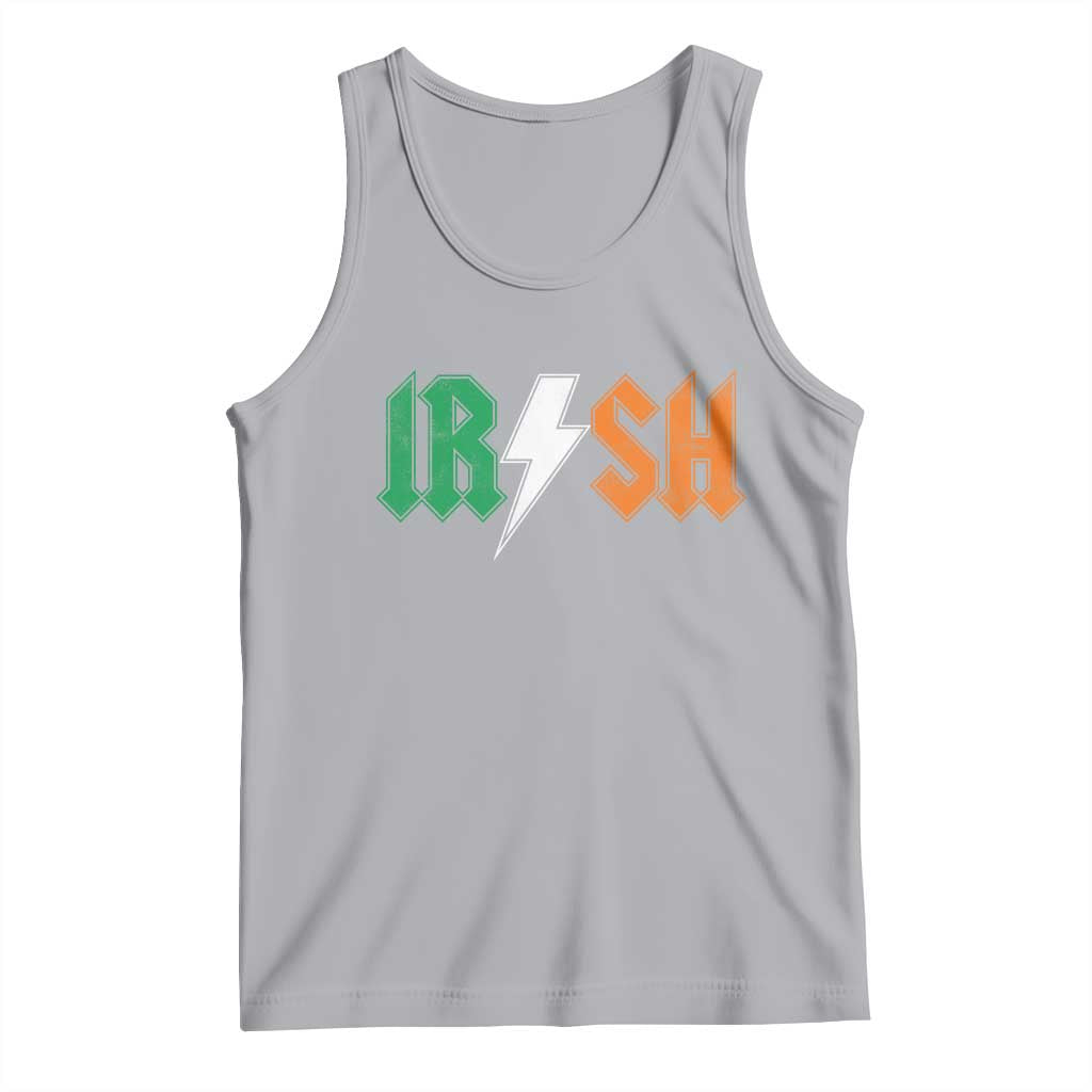 Funny Irish Rocker St Patricks Day Lightning Bolt Rock Music Lover Tank Top TS11 Athletic Heather Print Your Wear