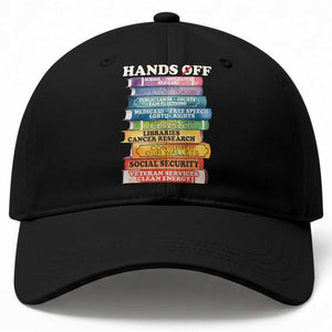 Hands Off Baseball Cap Social Security And Medicare Protest Colorful Books TS11 Print Your Wear