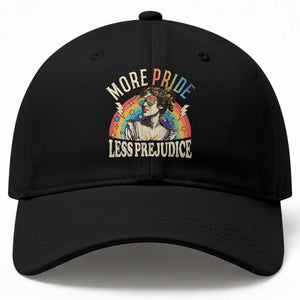 More Pride Less Prejudice Baseball Cap Pride Month LGBTQ Rainbow TS11 Print Your Wear
