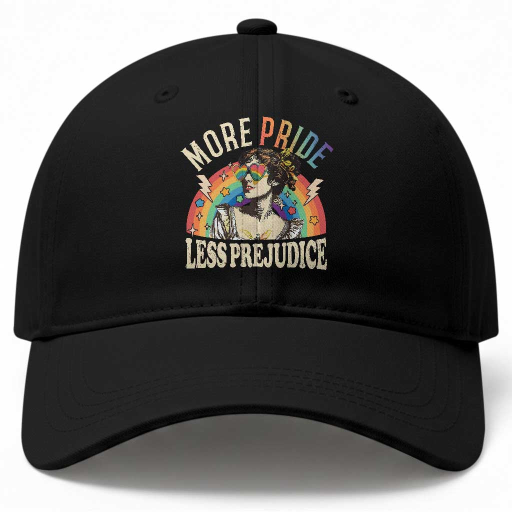 More Pride Less Prejudice Baseball Cap Pride Month LGBTQ Rainbow TS11 Print Your Wear