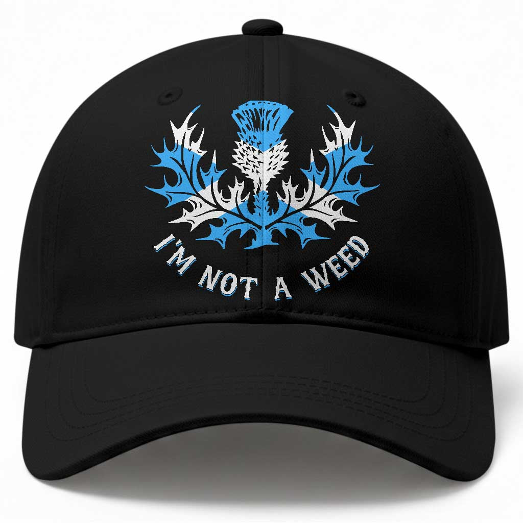Funny Scottish Thistle I Am Not A Weed Baseball Cap Scotland Flag TS11 Print Your Wear