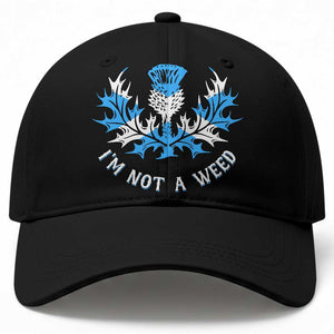 Funny Scottish Thistle I Am Not A Weed Baseball Cap Scotland Flag TS11 Print Your Wear