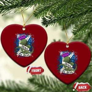 Alba Gu Brath Ceramic Ornament Vintage Thistle Flower Scottish Scotland Flag Saltire TS11 Print Your Wear