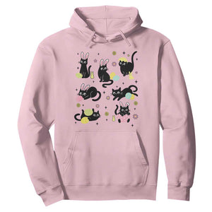 Funny Black Cat With Bunny Eggs Easter Day Hoodie TS11 Light Pink Print Your Wear
