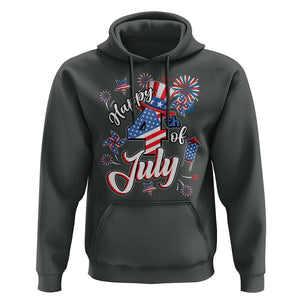 Funny Patriotic Independence Day Hoodie Happy 4th Of July American Firework TS11 Dark Heather Print Your Wear