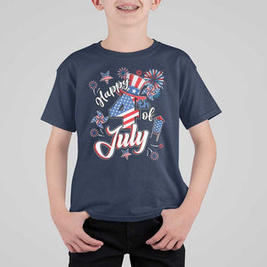 Funny Patriotic Independence Day T Shirt For Kid Happy 4th Of July American Firework TS11 Navy Print Your Wear