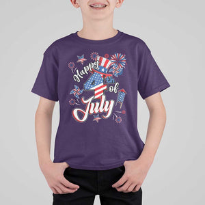 Funny Patriotic Independence Day T Shirt For Kid Happy 4th Of July American Firework TS11 Purple Print Your Wear