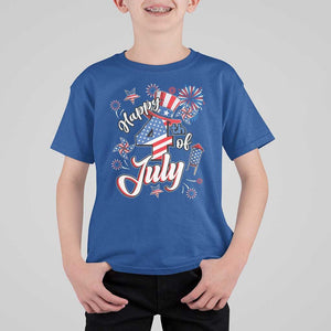 Funny Patriotic Independence Day T Shirt For Kid Happy 4th Of July American Firework TS11 Royal Blue Print Your Wear