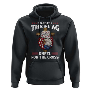 Christian Faith Hoodie 4th Of July Stand For The Flag Kneel For The Cross USA Flag TS11 Black Print Your Wear