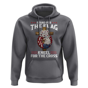 Christian Faith Hoodie 4th Of July Stand For The Flag Kneel For The Cross USA Flag TS11 Charcoal Print Your Wear