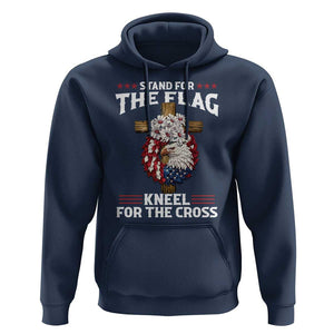 Christian Faith Hoodie 4th Of July Stand For The Flag Kneel For The Cross USA Flag TS11 Navy Print Your Wear