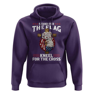 Christian Faith Hoodie 4th Of July Stand For The Flag Kneel For The Cross USA Flag TS11 Purple Print Your Wear