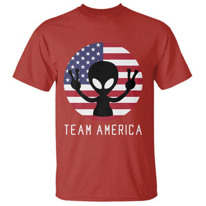 Funny 4th Of July Alien T Shirt Team America USA Flag UFO TS11 Red Print Your Wear