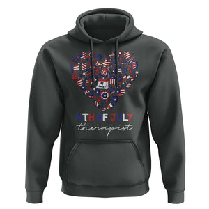 Funny Independence Day Hoodie 4th Of July Therapist Big Heart TS11 Dark Heather Print Your Wear