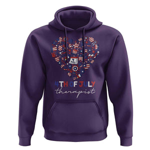 Funny Independence Day Hoodie 4th Of July Therapist Big Heart TS11 Purple Print Your Wear