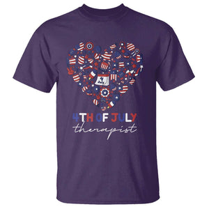 Funny Independence Day T Shirt 4th Of July Therapist Big Heart TS11 Purple Print Your Wear