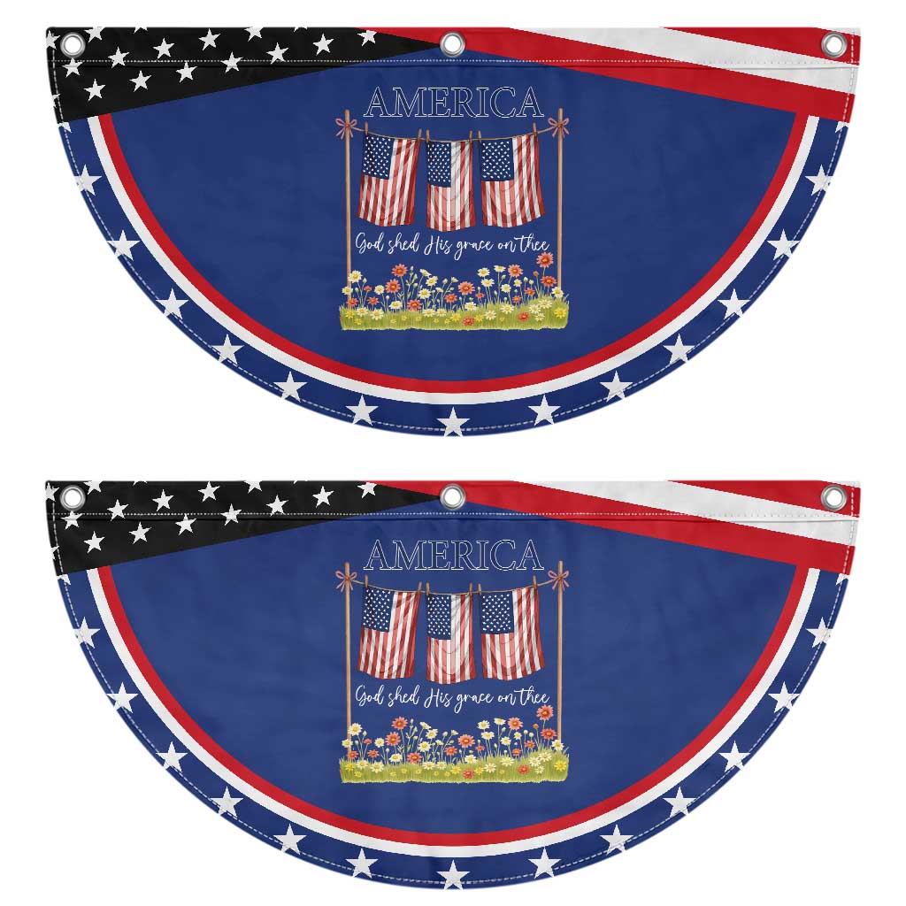 Funny America God Shed His Grace On Thee Patriotic Fan Flag 4th Of July Christian American Flag TS11 2pcs pack Classic Navy Print Your Wear
