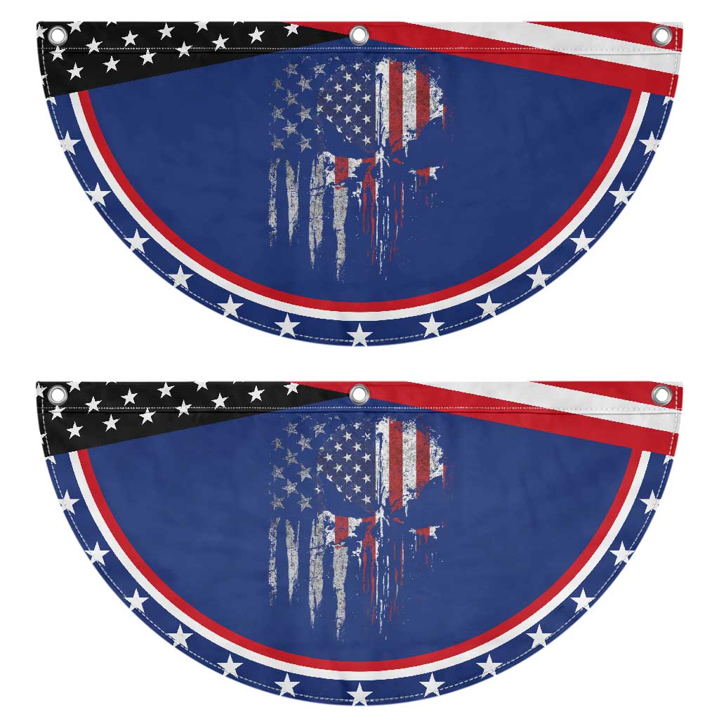 Funny 4th Of July Vintage American Flag Skull Skeleton Patriotic Fan Flag TS11 2pcs pack Classic Navy Print Your Wear