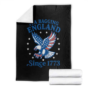 Tea Bagging England Since 1773 Throw Blanket Patriotic Eagle 4th of July TS11 Black Print Your Wear