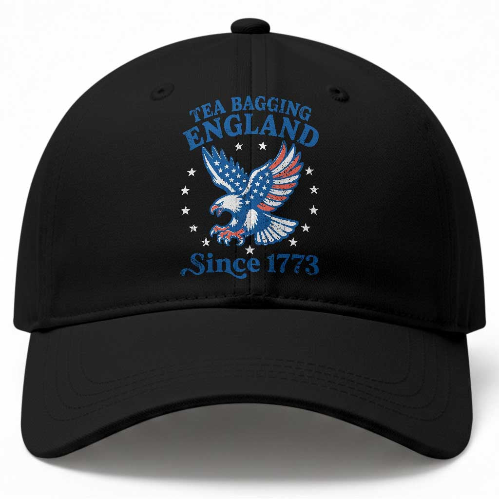 Tea Bagging England Since 1773 Baseball Cap Patriotic Eagle 4th of July TS11 Print Your Wear