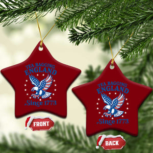Tea Bagging England Since 1773 Ceramic Ornament Patriotic Eagle 4th of July TS11 Print Your Wear
