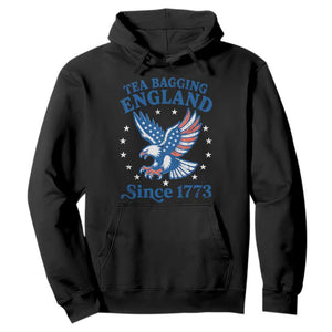 Tea Bagging England Since 1773 Hoodie Patriotic Eagle 4th of July TS11 Black Print Your Wear