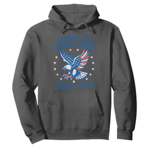 Tea Bagging England Since 1773 Hoodie Patriotic Eagle 4th of July TS11 Dark Heather Print Your Wear