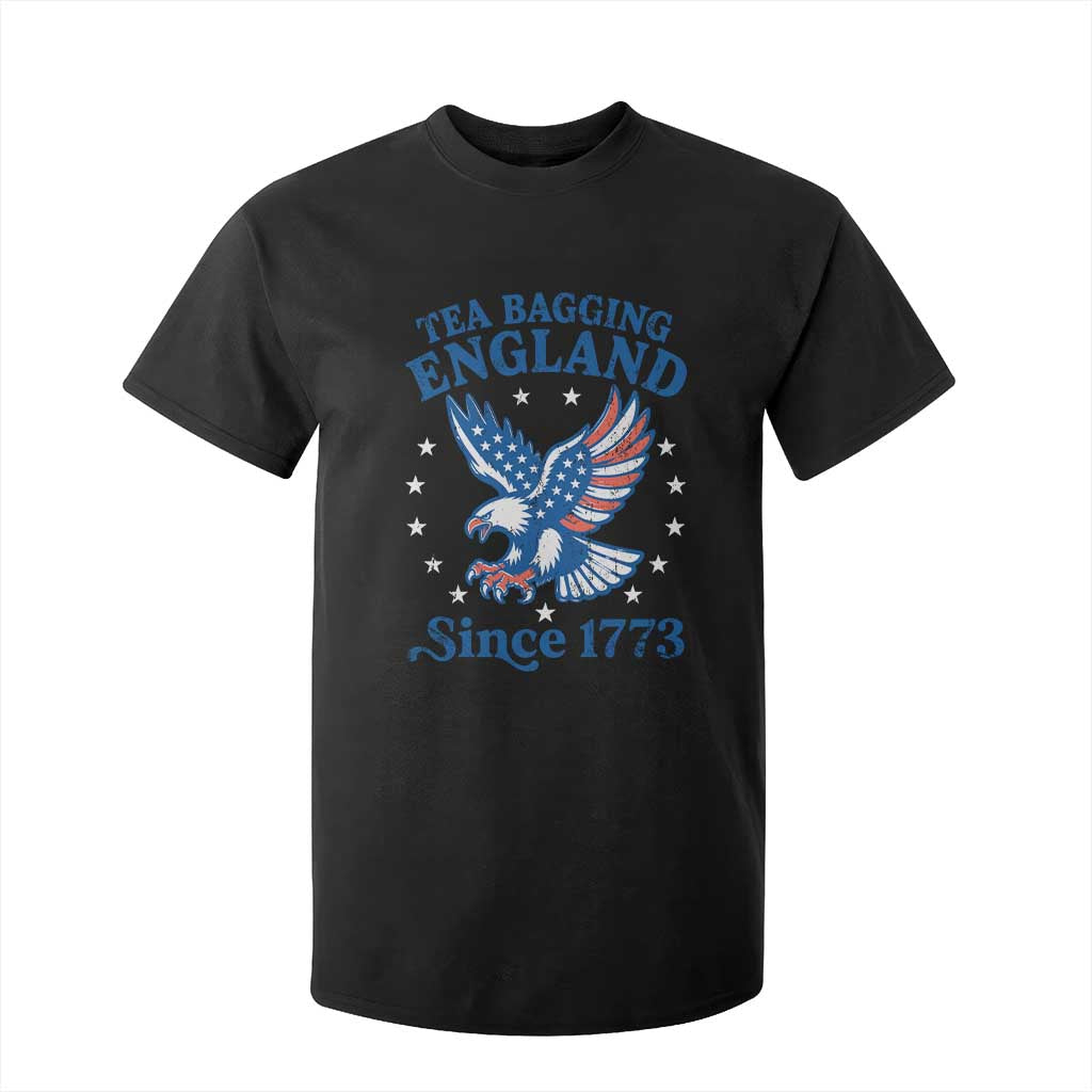 Tea Bagging England Since 1773 T Shirt For Kid Patriotic Eagle 4th of July TS11 Black Print Your Wear