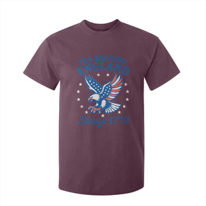 Tea Bagging England Since 1773 T Shirt For Kid Patriotic Eagle 4th of July TS11 Maroon Print Your Wear