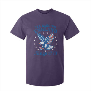 Tea Bagging England Since 1773 T Shirt For Kid Patriotic Eagle 4th of July TS11 Purple Print Your Wear