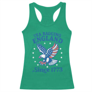 Tea Bagging England Since 1773 Racerback Tank Top Patriotic Eagle 4th of July TS11 Irish Green Print Your Wear