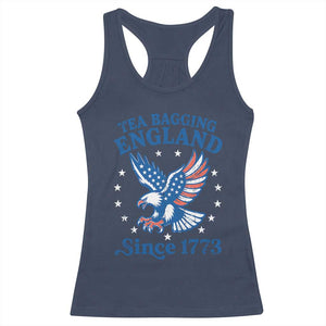 Tea Bagging England Since 1773 Racerback Tank Top Patriotic Eagle 4th of July TS11 Navy Print Your Wear