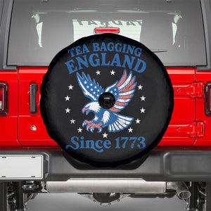 Tea Bagging England Since 1773 Spare Tire Cover Patriotic Eagle 4th of July TS11 Black Print Your Wear