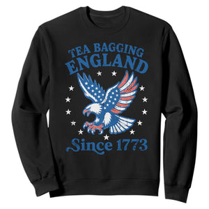 Tea Bagging England Since 1773 Sweatshirt Patriotic Eagle 4th of July TS11 Black Print Your Wear