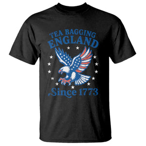 Tea Bagging England Since 1773 T Shirt Patriotic Eagle 4th of July TS11 Black Print Your Wear