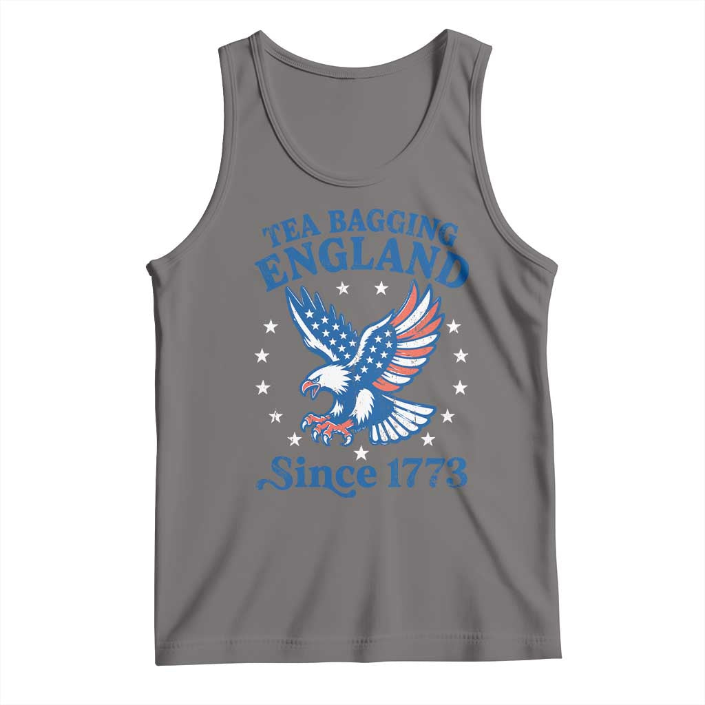 Tea Bagging England Since 1773 Tank Top Patriotic Eagle 4th of July TS11 Deep Heather Print Your Wear