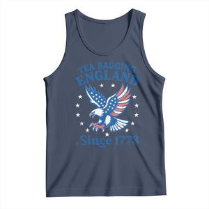 Tea Bagging England Since 1773 Tank Top Patriotic Eagle 4th of July TS11 Navy Print Your Wear