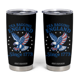 Tea Bagging England Since 1773 Tumbler Cup Patriotic Eagle 4th of July TS11 Black Print Your Wear