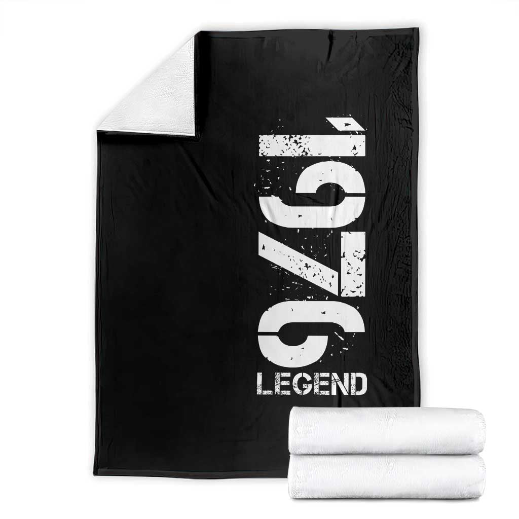 Vintage 1976 Legend Throw Blanket 50th Birthday Gifts Special Milestone TS11 Black Print Your Wear
