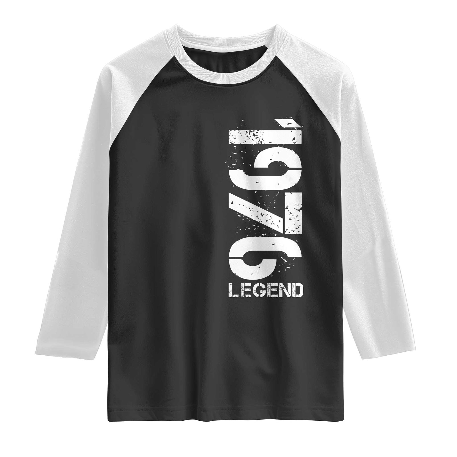 Vintage 1976 Legend Raglan Shirt 50th Birthday Gifts Special Milestone TS11 Black White Print Your Wear