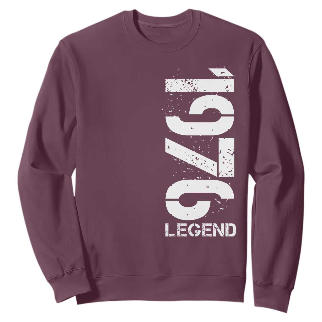 Vintage 1976 Legend Sweatshirt 50th Birthday Gifts Special Milestone TS11 Maroon Print Your Wear