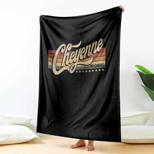 Cheyenne Wyoming Pride Retro Vintage WY State Throw Blanket TS11 Print Your Wear