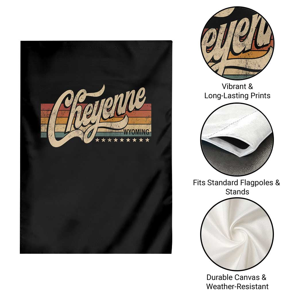 Cheyenne Wyoming Pride Retro Vintage WY State Garden Flag TS11 Print Your Wear