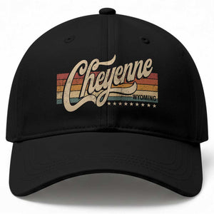 Cheyenne Wyoming Pride Retro Vintage WY State Baseball Cap TS11 Print Your Wear
