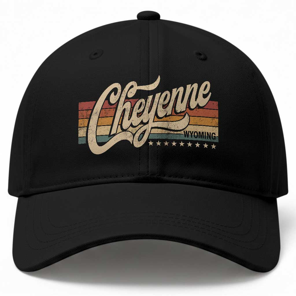 Cheyenne Wyoming Pride Retro Vintage WY State Baseball Cap TS11 Print Your Wear