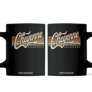 Cheyenne Wyoming Pride Retro Vintage WY State Coffee Mug TS11 Black Print Your Wear