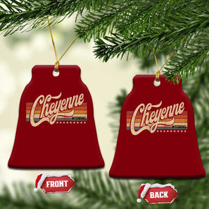 Cheyenne Wyoming Pride Retro Vintage WY State Ceramic Ornament TS11 Print Your Wear